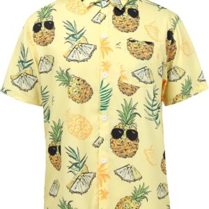 Men's Short-Sleeve Hawaiian Shirt - Pineapple