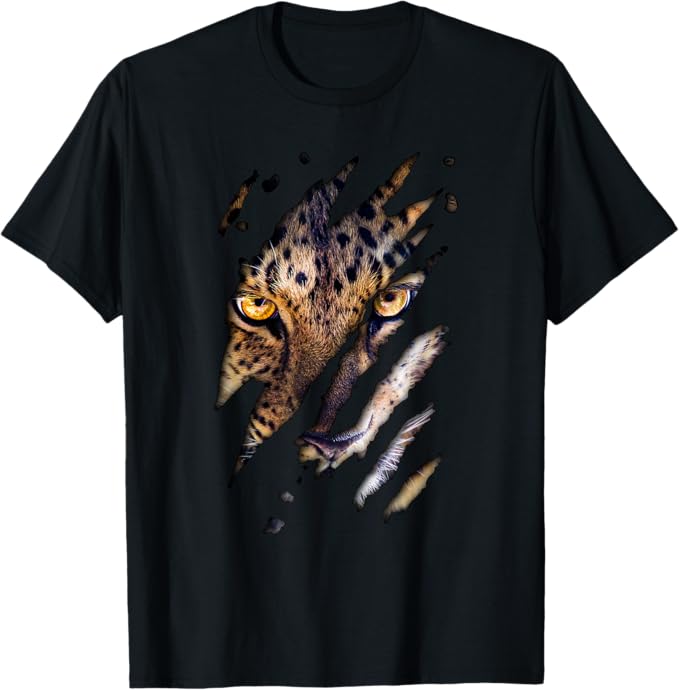 Leopard Eyes Torn T-Shirt - Image 1